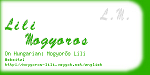 lili mogyoros business card